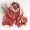 Bufanda de Moda para Commuter de Mujer, Nuevo Estilo Otoño e Invierno, Color Degradado, Chal Elegante Estilo Femenino de Cachemira Sintética para el Calor