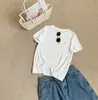Camiseta de manga corta con bordado de cebra, suave y amigable con la piel, elástica, estiliza la figura, cuello redondo, versátil, moderna, elegante, top para mujer en verano