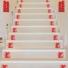 Feliz palabra boda suministros para boda diseño de escena de boda pegatinas decoración de habitación de boda tamaño pequeño feliz niño escaleras pegatinas de doble palabra feliz