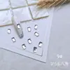 Mini tamanho pequeno formato de diamante plano atacado diamante flash branco misto joias k9 diamante joias de unha acessórios