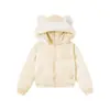 Abrigo de Algodón con Capucha Estilo Japonés Dulce y Lindo con Cuello de Piel para Mujer, Nueva Chaqueta Acolchada Corta Ajustada Invierno 2025