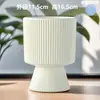 Vaso de Flor de Cerâmica de Alto Acabamento com Prato, Vaso de Flor Suculenta Branco Minimalista Estilo Nórdico Ins, Vaso Doméstico Versátil da Moda