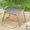 Estufa de Cassette Plegable para Exteriores Parrilla para Barbacoa Fogata de Camping Cocina de Té Hogar Interior Carbón Asador de Carne Estufa Pequeña
