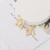 Colgante de aleación con forma de cabeza de flor y letra de oro asiático de fábrica, accesorio para la cabeza, collar, pulsera y joyería.