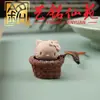 Yiming Xianyuan Creativo Madera Maciza Lindo Cordero Presionable Colgante para Mejores Amigos y Novias, Llavero Mochila Muñeco Colgante