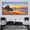 Moderno Sencillo Único Atardecer Playa Costa Marítima Hermoso Paisaje Pintura en Spray Creativa Fondo de Sofá Pared Pintura al Óleo