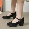 Zapatos Mary Jane de Verano 2026 con una Sola Correa para Mamás, Tacón Grueso, Malla Hueca, Resistentes al Desgaste, Cómodos Zapatos sin Cordones para Mujer