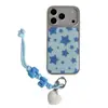 Funda Azul Simple Estrella Manzana para Teléfono Móvil 17Promax Adecuada para 16Promax Funda de Cobertura Total con Adhesivo 15Promax14