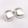 Pendientes y Clavos Minimalistas Cuadrados Lisos 19 mm Retro Transfronterizos Europeos y Americanos de Acero Inoxidable Dorado de 14K Cepillados Desgastados al por Mayor