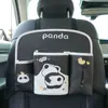 Bolsa de Armazenamento para Carro Panda Fofo Couro Multifuncional Grande Capacidade Lixeira Suspensa para Carro Balde de Armazenamento para Guarda-chuva