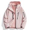 Chaqueta Funcional 3 en 1 para Hombre Estilo Nido de Pájaro para Exteriores, Cortavientos, Impermeable, Ropa de Montañismo con Triple Protección y Logo Termosellado