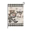 Bandera de Jardín Navideña 2026 con Muñeco de Nieve y Reno, Diseño Infantil Crea una Atmósfera Cálida de Decoración Navideña para la Temporada Festiva