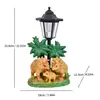 Decoração de Luz Solar para Pátio de Ano Novo Dinossauro Jurássico Tiranossauro Rex Triceratops Estátua de Jardim Pequeno Ornamento
