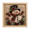 Kit de Pintura Feltro Tecido de Natal 3D Família Pai-Filho Feito à Mão Decoração 3D Sem Cola Decoração Criativa de Natal