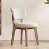 Silla de Comedor Nórdica de Madera Maciza de Caucho para Uso Doméstico, Hotel de Lujo Ligero, Restaurante, Cafetería, Estudio, Silla de Ocio con Respaldo Suave Acolchado