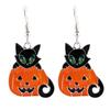 Brincos de Halloween Transfronteiriços Fantasma Caveira Joias Personalizadas Liga Abóbora Brincos de Desenho Animado Europeus e Americanos Conjunto Amazon