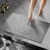 Alfombrilla antideslizante para suelo de baño de tierra de diatomeas alfombra de fuerte absorción de agua entrada de cocina baño se puede cortar alfombrilla tapete para pies