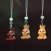 Bolsa de la Suerte Conejo Zodiaco Conejo Amuleto para Teléfono Accesorio Llavero Palo de Rosa Sándalo Verde Sándalo Madera de Incienso Regalo