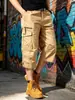 Artículos en stock Pantalones Deportivos de Verano para Hombre Resistentes al Desgaste Pantalones de Siete Puntos Casuales Holgados de Pierna Recta Pantalones de Trabajo para Exteriores Pantalones Cortos para Hombre
