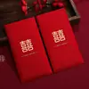 Sobre Rojo para Boda Grande, Mediano y Pequeño Set con Palabras Felices Mini Sobre Rojo Bloqueador de Puerta Bolsa de Papel para Sobre Rojo de Boda Nuevo