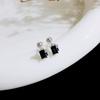 Lujo ligero simple circonita negra acero de titanio tornillo clavos para el cartílago del oído unisex se pueden usar personalizados nicho aretes de cartílago para Instagram
