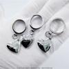 Electrochapado Personalizado del Fabricante Colgante Guangzhou Plata Brillante Corazón Metal Bolso de Hombro Decorativo Tirador Colgante de Corazón Plata Brillante