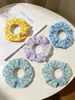 Gomas para el Cabello con Textura Arrugada Floral Frutal Lindo Bloqueo de Color Cuerdas para el Cabello para Cola de Caballo Suministro al por Mayor Directo del Fabricante