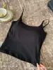 Camisola Cruzada en la Espalda para Mujer de Primavera y Verano con Almohadillas de Látex en el Pecho, Se Puede Usar como Prenda Interior o Exterior, Corte Ajustado, Top sin Espalda
