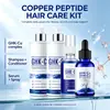 Champú Voluminizador de Péptido de Cobre Azul Transfronterizo - Hidrata el cabello, lo deja suave, brillante y voluminoso para el cuidado diario