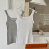 Camisola de Ganchillo con Cuello Redondo de Lana para Mujer, Estilo Delgado de Primavera y Verano, Capa Base de Alta Elasticidad, Corte Ajustado, Top sin Mangas para Ropa de Abrigo