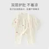 Jq Jingqi Mameluco de Bebé Otoño Algodón Puro Ropa para Recién Nacidos Monos de Mariposa Atuendo Estilo Monje para Casa