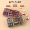 Moedor cortador de comprimidos conveniente caixa de comprimidos pequena retangular portátil selada caixa de comprimidos para subdivisão cortador de comprimidos Dispensador de Medicamentos