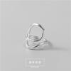 Anillo de plata esterlina 925 de moda coreana con diseño sinuoso, estilo INS, simple, anillo de blogger coreano al por mayor