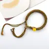 Pulseira Estilo Xizang com Mantra de Seis Palavras, Fio Vermelho, Fio de Algodão Torcido à Mão, Sino, Corda de Pendurar Thangka Tecida à Mão Estilo Xizang para Homens e Mulheres