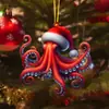 Nuevo Adorno Colgante de Animales Planos de Acrílico Transfronterizo Mundo Animal Fiesta Navideña Decoración de Árbol de Navidad Colgante Dibujos Animados
