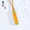Colgante de Calabaza Chapado en Oro Tendencia de Tiktok, Dios de la Riqueza Amarillo, Brújula de los Ocho Tesoros Propicios, Cadena para Suéter de Cuerda para Cumplir Deseos al por Mayor
