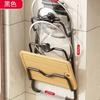 Suporte para Tampas de Panela e Rack para Tábuas de Corte sem Furos, Prateleira de Armazenamento de Cozinha Montada na Parede com Design para Coleta de Água, Feito de Alumínio Espacial