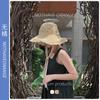 Sombrero de paja Lafite para mujer, sombrero de playa de encaje francés de verano junto al mar, protección solar para vacaciones, sombrero de sol de paja plegable