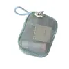 Bolsa de Maquiagem de Malha Cubo de Tofu Transfronteiriça com Alto Apelo Estético, Zíper de Pérola Dopamina, Grande Capacidade, Bolsa de Higiene Pessoal Portátil para Viagem