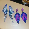 Pendientes de Plata Aguja Zircón Gota de Agua Pendientes Transfronterizos Europeos y Americanos Vintage de Lujo de Alta Resistencia con un Diseño Único para Mujer