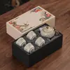 Juego de Té Tradicional Chino Estilo Ru Kiln para Uso Doméstico, Juego de Té Kung Fu, Regalo para Eventos de Empresa, Festivales y Aniversarios