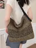 Bolso de Mano Tejido Hueco de Moda Transfronterizo para Mujer Verano 2026 Gran Capacidad Estilo Retro Vacacional Bolso de Hombro de Playa