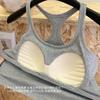 Chaleco de Tirantes Estilo Hong Kong con Copa para Mujer Cinturón Moda Interior Versátil Deportes Ocio Comercio Exterior Transfronterizo