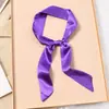 Lenço de cabelo cachecol de cor pura faixa de cabelo lenço feminino lenço longo pequeno fita para enrolar alça de bolsa lenço para bolsa