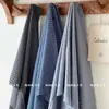 Tela de algodón 100% a cuadros estilo coreano, combinación de colores azul-negro vintage, tela de algodón puro teñida en hilo, adecuada para ropa de mujer, ropa de niños y atuendos familiares a juego