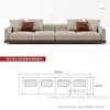 Sofá de nogal estilo japonés wabi-sabi con chaise longue para villas grandes, sofá de esquina de madera maciza creativo para sala de estar con tapicería de tela tecnológica