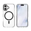 Nueva Funda de Teléfono Magnética Transparente Engrosada para Apple 17, iPhone 16 Plus, Funda Protectora de Cobertura Total Anti-Caídas con Bloqueo de Color para 18