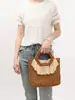 Bolsas de Cuentas de Madera Transfronterizas Europeas y Americanas, Bolsas Tejidas Hechas a Mano Personalizadas, Bolsas con Cuentas y Borlas, Bolsos de Madera con Cuentas Casuales para Viaje