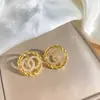 [Set] Elegante conjunto de collar y pendientes de circonita cúbica transfronterizo, diseño de trébol de cuatro hojas, totalmente incrustado de diamantes, joyería versátil y lujosa
