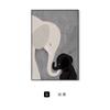 Buen Elefante Ruyi Viento Silencioso Elefante Sala de Estar Pintura Decorativa Textura Pared de Fondo de Sofá Pintura de Piso Pintura Grande